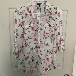 Express Floral print Portofino shirt